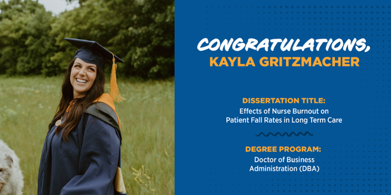 kayla gritzmacher earns doctorate