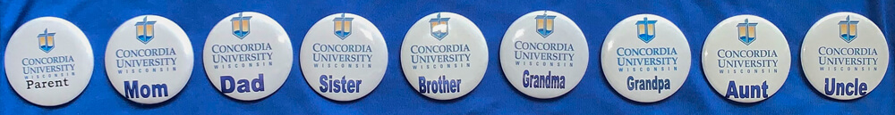A few of the CUW Family Buttons
