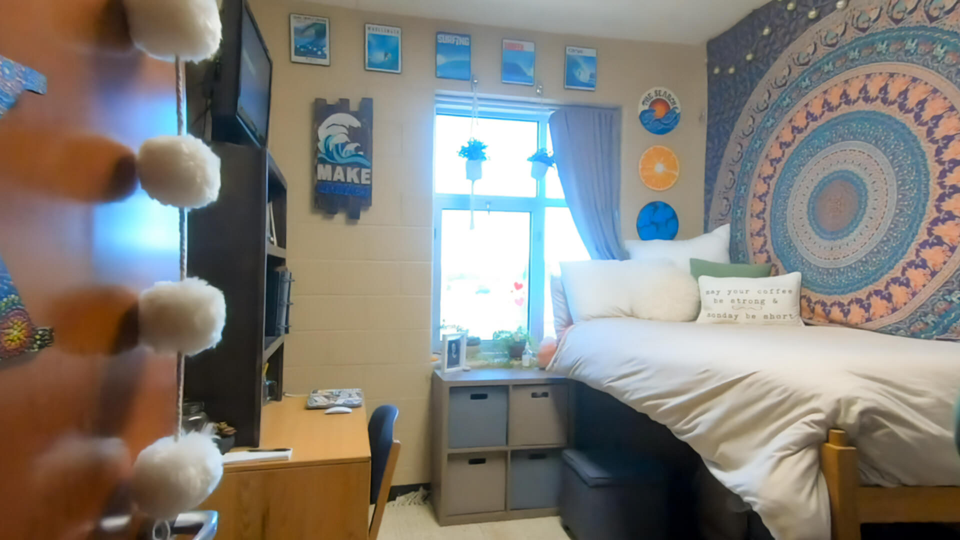A student’s room in one of the Coburg suites.