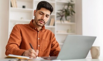 mba online student at the computer