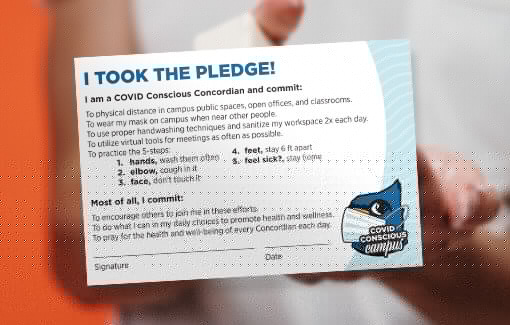Preview of the Covid Conscious Pledge Card